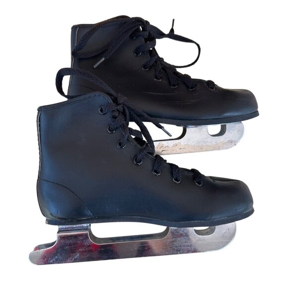 Vintage Brookfield FirStee Figure Skates Style 11 Beginners Black Double Runner - Picture 3 of 8